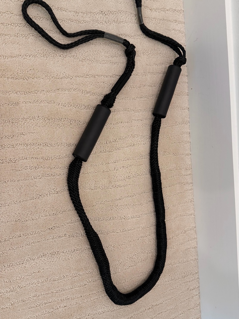 Black Nylon Adjustable Rope, Universal Fit